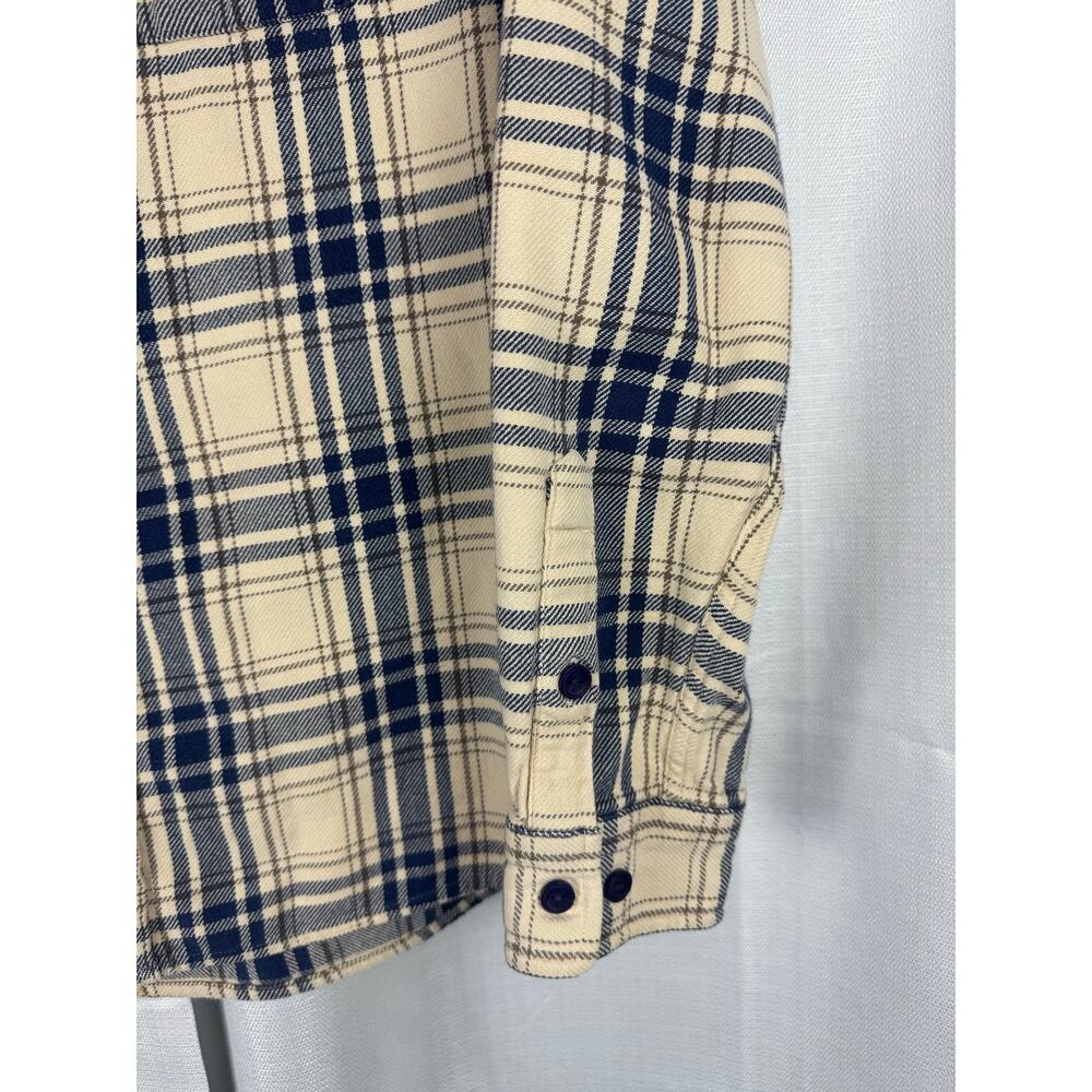 The Normal Brand Plaid Flannel Shirt Large Cotton Shacket Coastal Grandpa - Picture 6 of 8